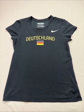 Nike Black Tee with Yellow Deutschland Flag